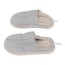 Electric Heated Slippers Grey 11.8"x4.3" USB Foot Warmer Prevent Slipping