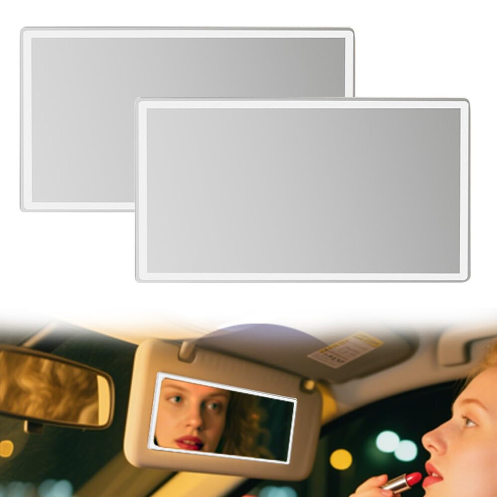 Auto Sun Visor Hd Makeup Mirror, 2-Pack Car Vanity Mirror For Car, Truck, Suv Rear View Seatback, 15 X 8 Cm 9084446650631