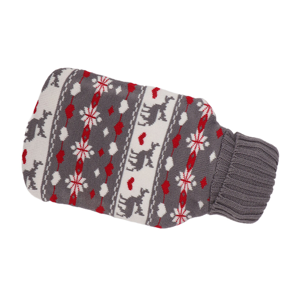 Rubber Hot Water Bottle with Knitted Waist Cover, 1L Warm Winter Comfort