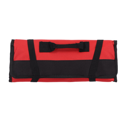 Compact Waterproof Oxford Tool Roll Up Bag Multi-Functional & Portable Red Case 1