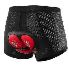 (M, Red) Men's Cycling Shorts 3d Padded Gel Cycling Briefs Breathable Cycling Underwear Cycling Shorts
