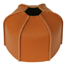 Gas Tank Protective Sleeve 1Pc Outdoor Camping Weather-Resistant PU Gas Canister Cover Breathable 11.5x9 Cm Brown