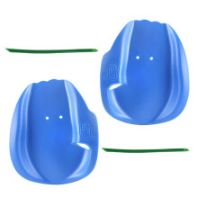 Swimming Hand Paddles PVC Material For Water Aerobic Workout, Adjustable Size Pool Exercise Aid, Unisex Blue
