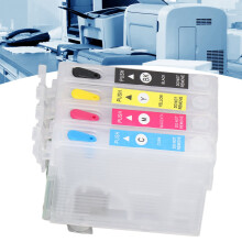 4 Confezioni di Cartucce d'Inchiostro T1381 T1332 T1333 T1334 Ricaricabili Nero Ciano Magenta Giallo