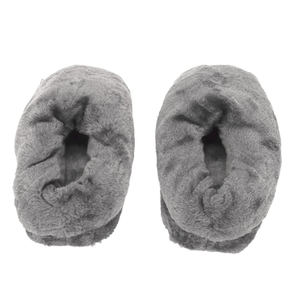 Grey Electric Heated Slippers With Usb Power For Winter Warmth