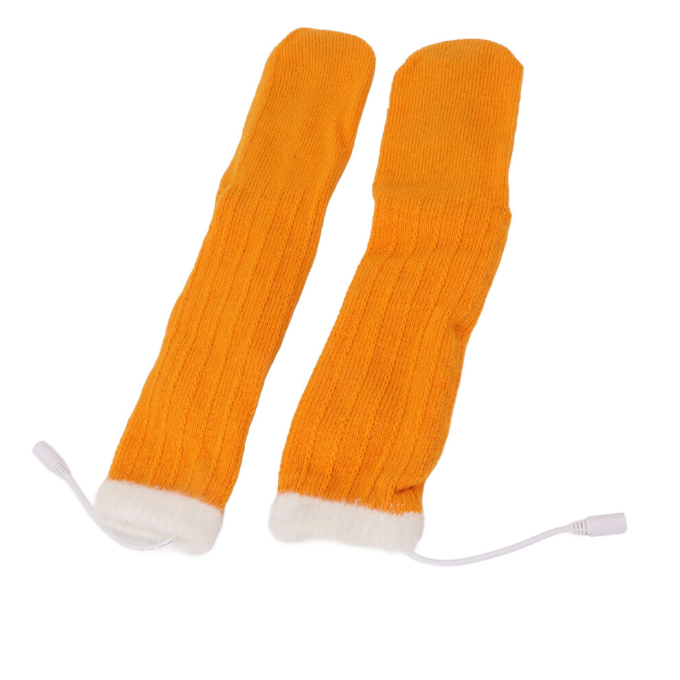 3 Temp USB Heated Socks - Cozy Lightweight Yellow for Cold Weather