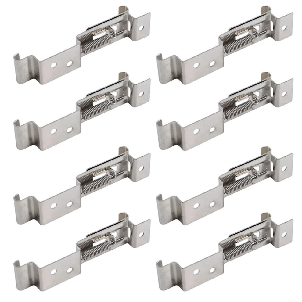 Car License Plate Holder 8-Piece Stainless Steel Spring-Loaded Bracket Frame Clamps For Truck Trailer Car Ship 9084446651515