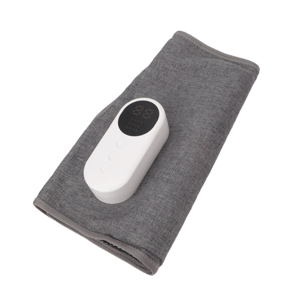 Gray Heat & Vibration Calf Massager: Relieve Leg Pain & Fatigue
