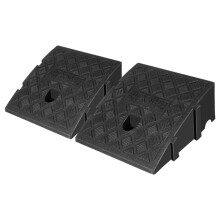 Slope Pad Ramp Two-Piece Set For Wheelchairs And Vehicles High-Strength Stair Ramp Driveway Use