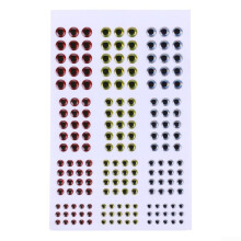 183Pcs Holographic 3D Fishing Lure Eyes Epoxy Resin 3-6mm For Fly Tying Lure Making Craft Projects