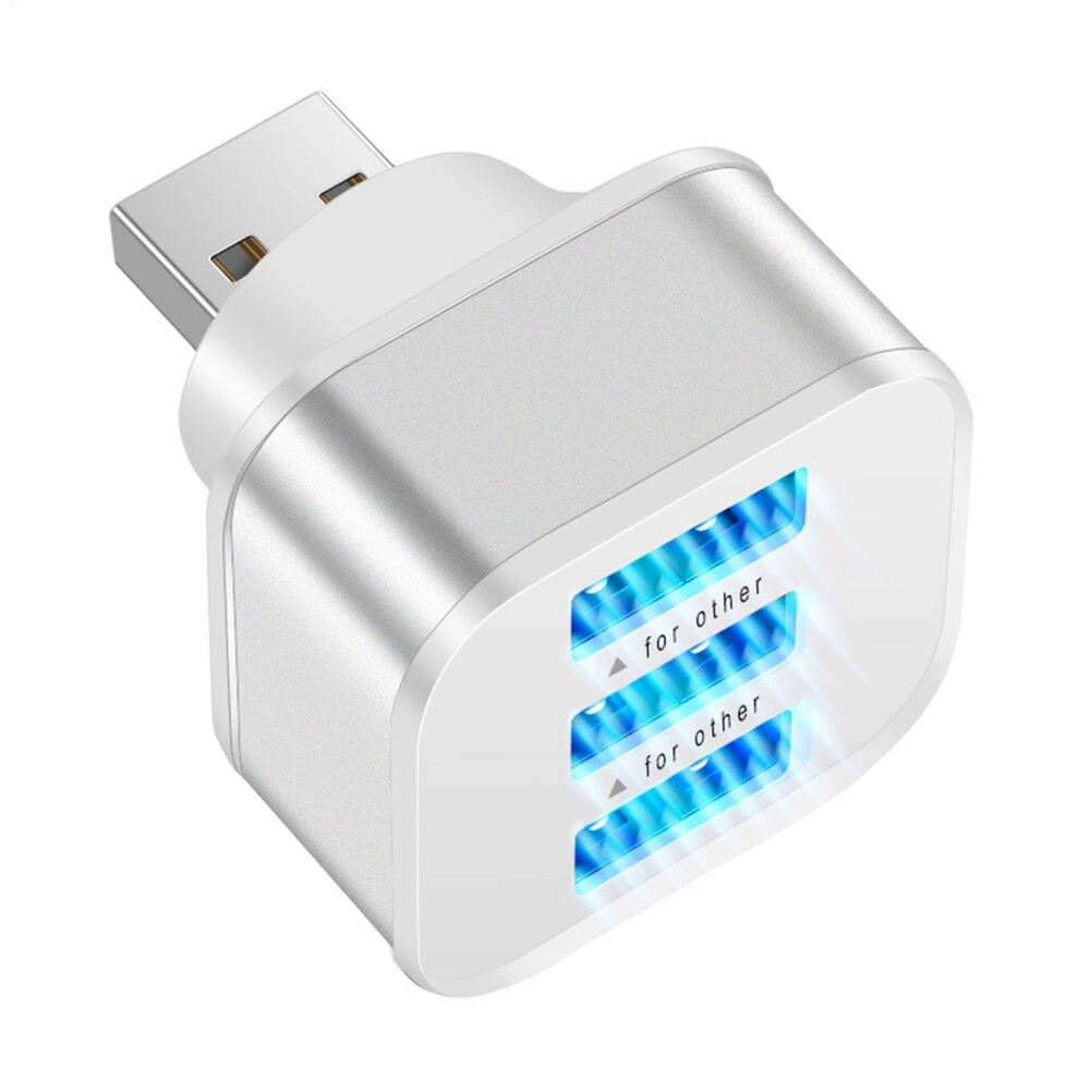 Laptop Usb Splitter 3-Port Usb Hub For Laptops, Usb Port Extension, Multiport Usb Splitter For Charging Silver 9067246360344
