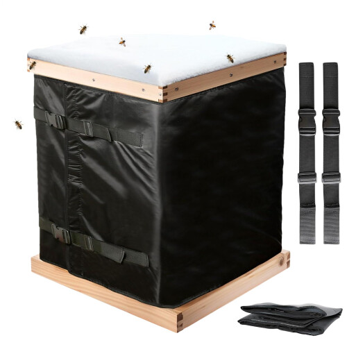 Bee Hive Winter Insulation Windproof Coldproof Wrap 600D Oxford Cloth Adjustable Beehive Box Protective Cover