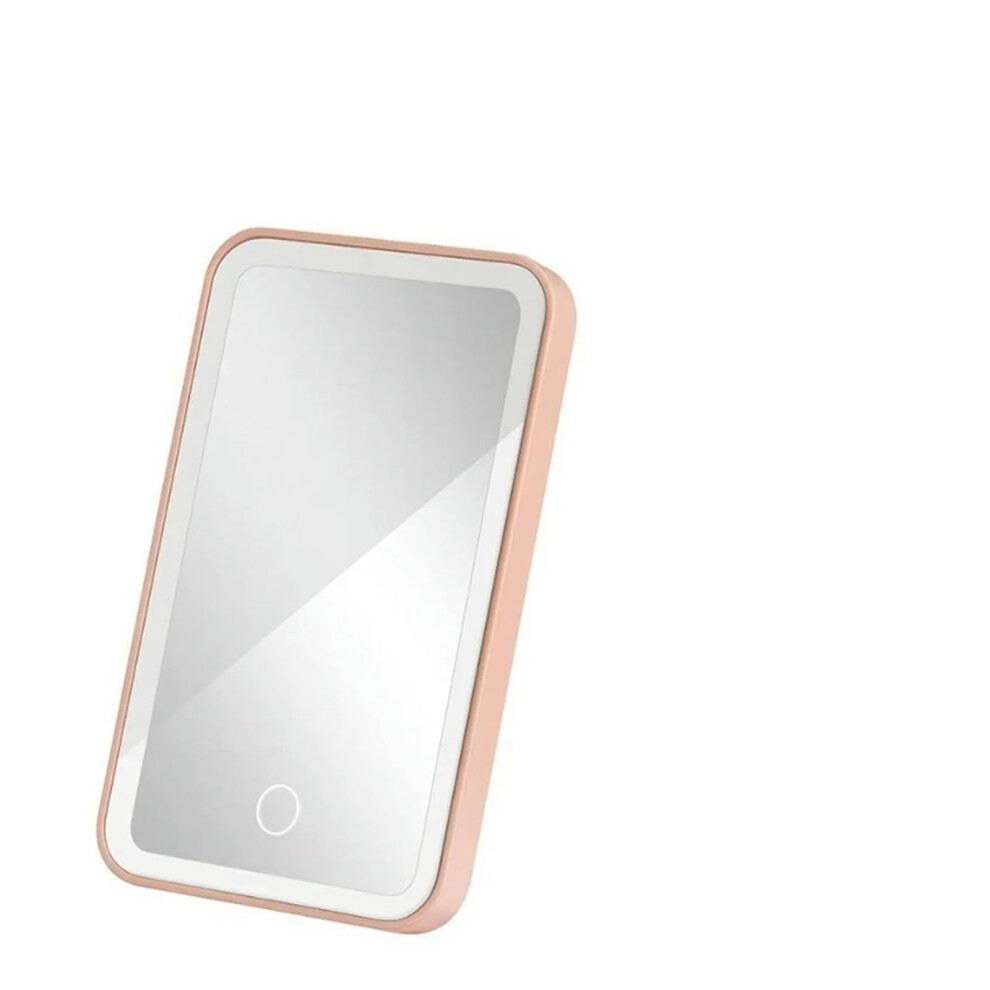 Rear View Mirror Interior Sun Visor Plate Hd Makeup Mirror Rechargeable Fill Universal Thin Vanity Light/Pink 9354506572846