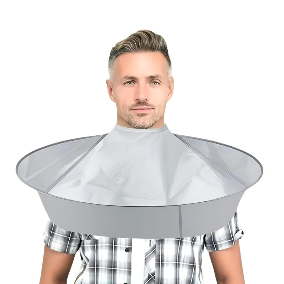 Grey Haircut Cape Foldable Umbrella Hair Cloak Barber Cape For Adults And Kids Includes Apron