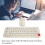 Mini Retro Wireless Keyboard Mouse Set 68 Keys Beige Silent 2.4G 9