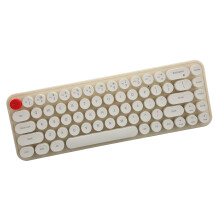 Mini Retro Wireless Keyboard Mouse Set 68 Keys Beige Silent 2.4G