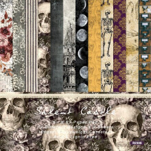 Vintage Scrapbook Paper 24 Sheets 6 x 6 Inch Floral Embossed Textured 12 Styles Assorted Set R2309