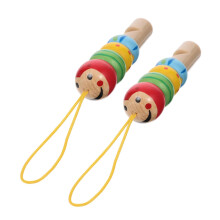 2pcs Wooden Animal Whistle Educational Musical Instrument For Kids Smooth Surface Portable Early Learning Toy