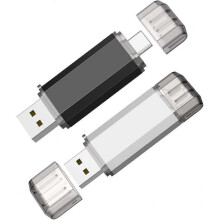 64GB Type C Flash Drive 2 in 1 OTG USB 3.0 + USB C Memory Stick with Keychain Dual Type C USB Thumb Drive Photo Stick