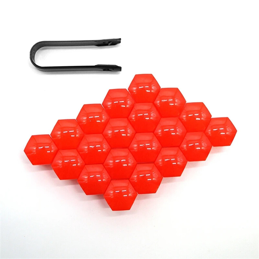 Car Wheel Nut Caps 17/19/21Mm, 20Pcs Anti-Rust Hub Screw Covers, Exterior Decoration 19Mm Red 9354506573355