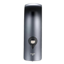 (As show, Grey) 300ml No Drilling Wall Mounted Single-Head Manual Soap Dispenser Bathroom Shower Gel Liquid Shampoo