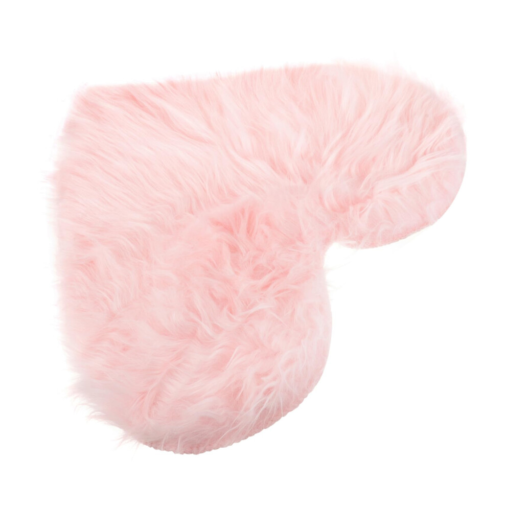 Nail Mat Heart-Shaped Fluffy Background Pad Acrylic Nail Display Photo Mat For Jewellery Photography Pink 9393856671489