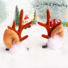 Christmas hairpin ball wreath antler hairpin bell elk animal horn headdress antlers 2 pieces