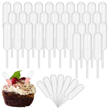Cupcake Pipettes 1000 Pcs Clear 4 ml Plastic Transfer Tubes Liquid Dropper Small Disposable For Cupcakes Desserts