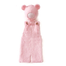 Newborn Photography Props Mohair Bear Hat Bonnet Romper Bodysuit Photoshoot Costume For Boys And Girls