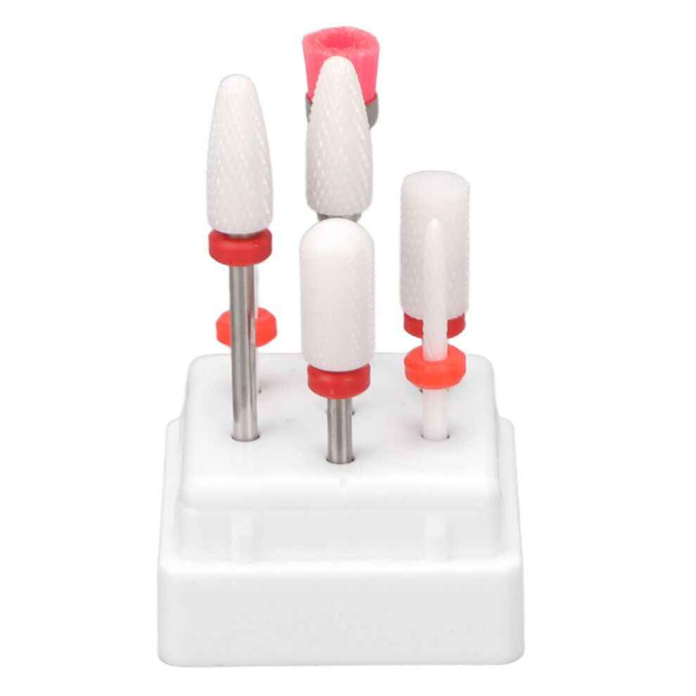 Ceramic Nail Bits Holder with 7 Holes Professional Manicure Pedicure Display