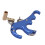Aluminum Alloy 4-Finger Bow Release Aid, Adjustable Sensitivity, Blue 3