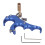 Aluminum Alloy 4-Finger Bow Release Aid, Adjustable Sensitivity, Blue 2