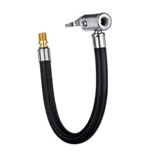 Hose Adapter Extension Hose For Schrader And Presta Valves Compatible, 8-Inch Locking Tire Chuck Inflator Adapter Tube