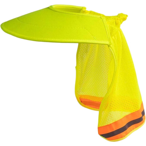 Reflective Sun Protections Headgear Fluorescent Green Construction Visor High-Visibility Adjustable Fit 1