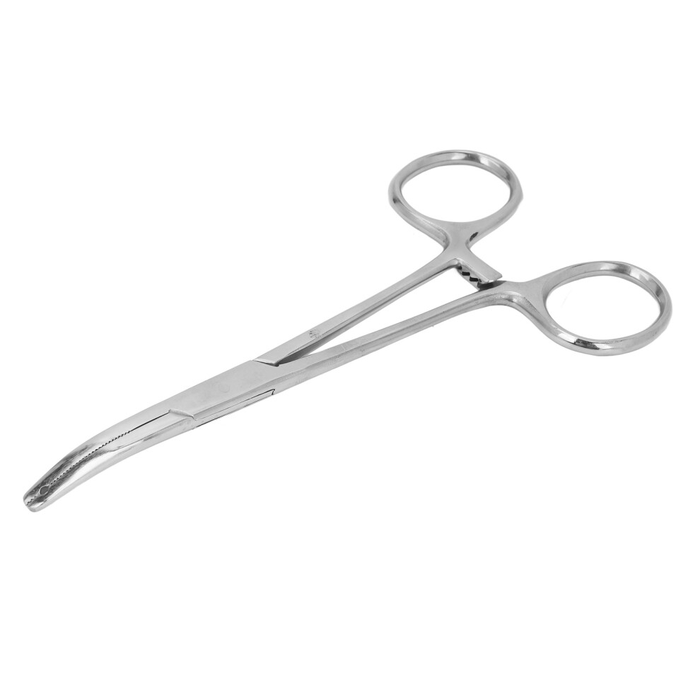 Stainless Steel Slotted Forceps 14cm Bead Clamping Tool for Beauty Salon