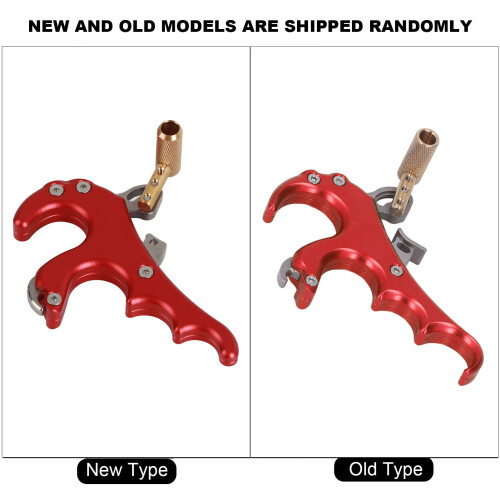 Red Aluminum Alloy Compound Bow Release Aids with Adjustable Trigger 2