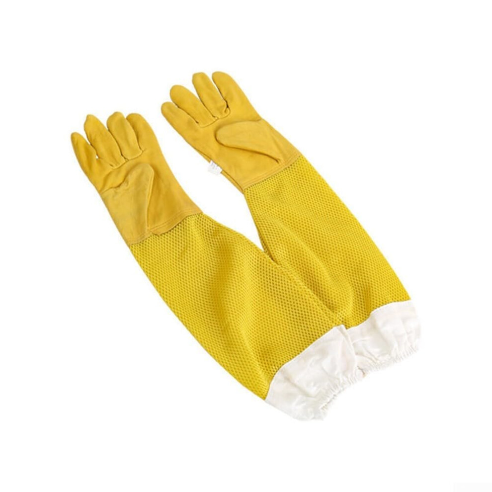 Professional Gloves Sheepskin Anti Bee Gloves With Air Circulation For Enhanced Comfort And Protection Yellow XL-image-OPC-PMGW7WZ-NEW