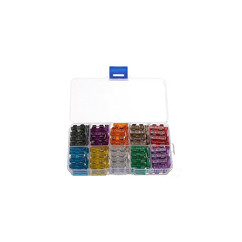 Car Blade Fuses Assortment Kit 100-Piece Automotive Blade Fuse Set 2A-35A, Standard, Compatible With Most Vehicles 9354506574680