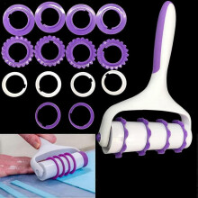 Fondant Ribbon Cutter, Food grade plastic Cookie Stamp Mould Cake Cupcake Fondant Decorating Tool (25pcs)