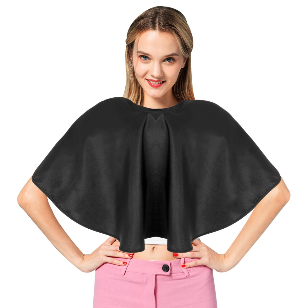 Hair Waterproof Nylon Salon Cape Lightweight Shortie Makeup Bib Nylon Barber Cape for Hair Dye and Styling