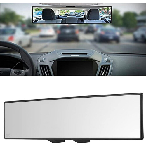 Car Rearview Mirrors 12-Inch Universal Clip-On Panoramic Interior Wide ...