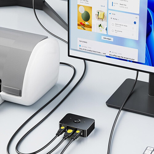 Printer Sharer USB 2.0 Powered USB Hub For Printer Sharing Computer Compatible Adapter 1