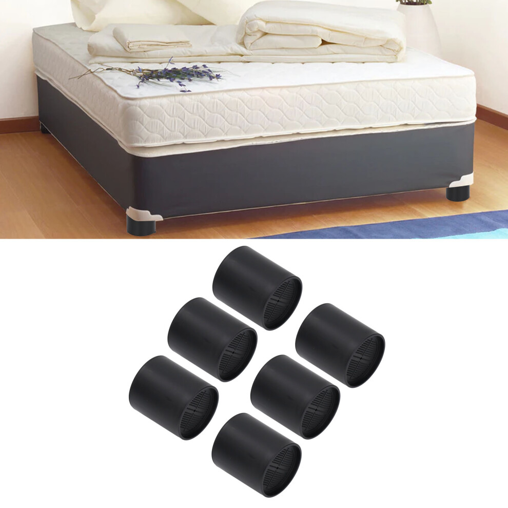 Home/Office 6Pcs Black 4In Furniture Leg Extenders - Ergonomic Lift 8371356278774