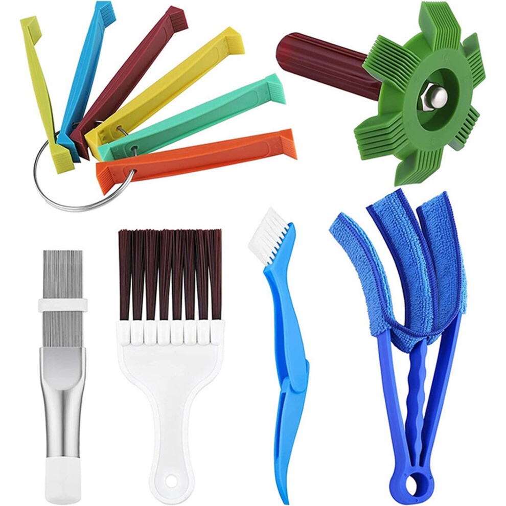Air Conditioning Brush Set 6-Piece Fin Comb Fin Cleaner For Condenser Radiator Hvac Fin Straightener 9393856673483