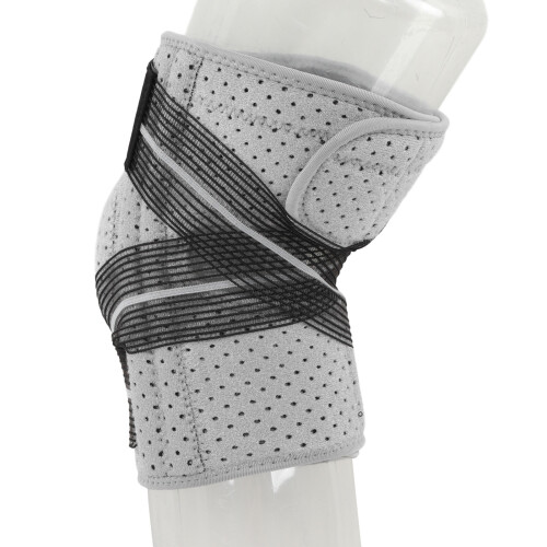Breathable Grey Strap Knee Protector with 3D Ergonomic Design for Adults 2
