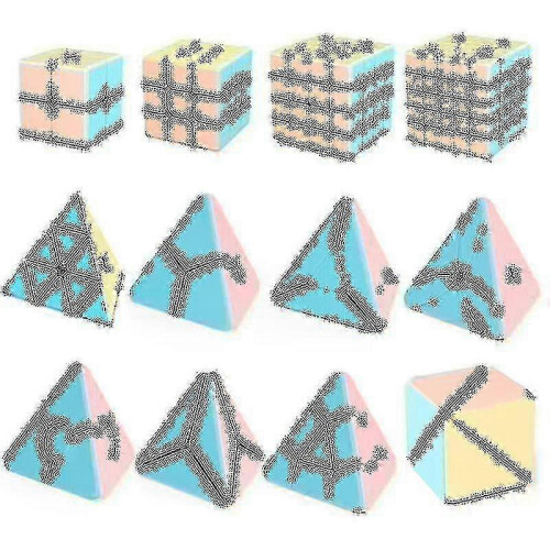 (As show, A07) Professional Magic Speed Cube 2x2 3x3 4x4 5x5 Pyramid Magic Cube Cartoon 1