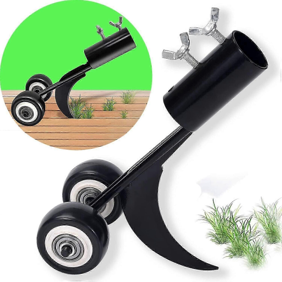 Crevice weeding tools with wheels, standing weeding tools for garden, patio, backyard, lawn, sidewalk, driveways, weeds.