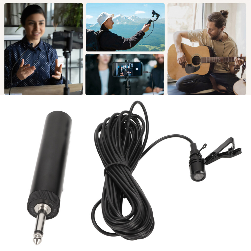 16Ft Wired Lapel Mic Noise Canceling Omnidirectional For Vlogging 8741356282253