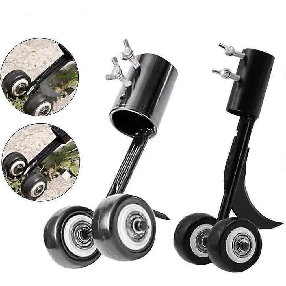 2-in-1 2-piece weeding tool with wheels for garden weeding, weeding tool, weed without kneeling to clean between paving stones, patios and lawns