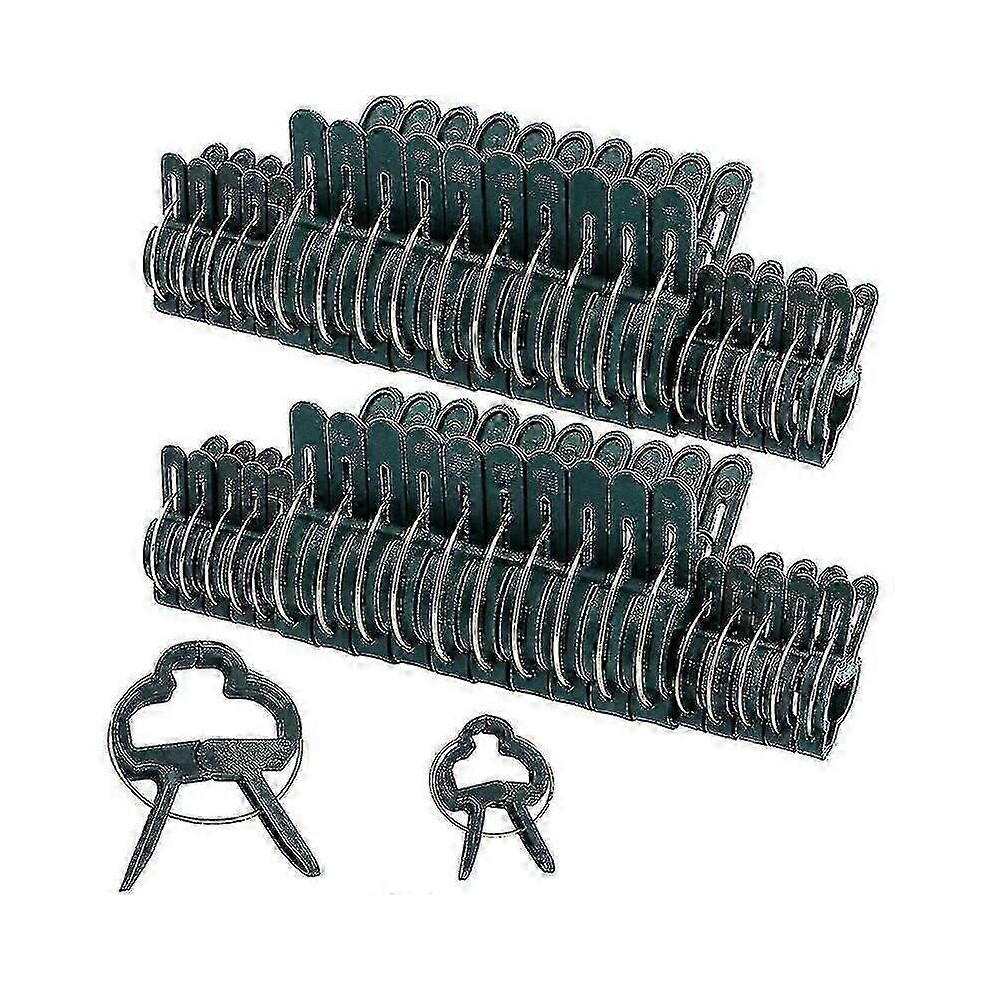 Pack of 100 plant clips for climbing plants, for tomatoes, flowers, plant supports for climbing plants (2 sizes in one)